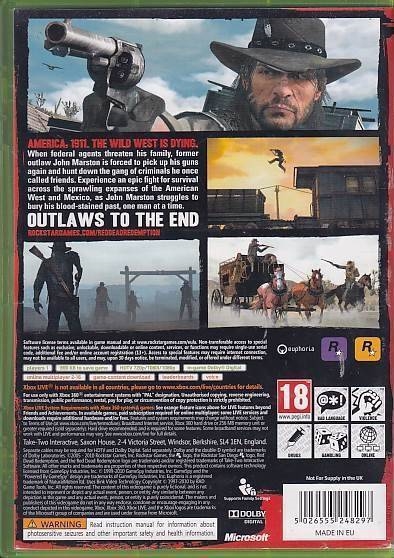 Red Dead Redemption - XBOX 360 (Live) (B Grade) (Genbrug)